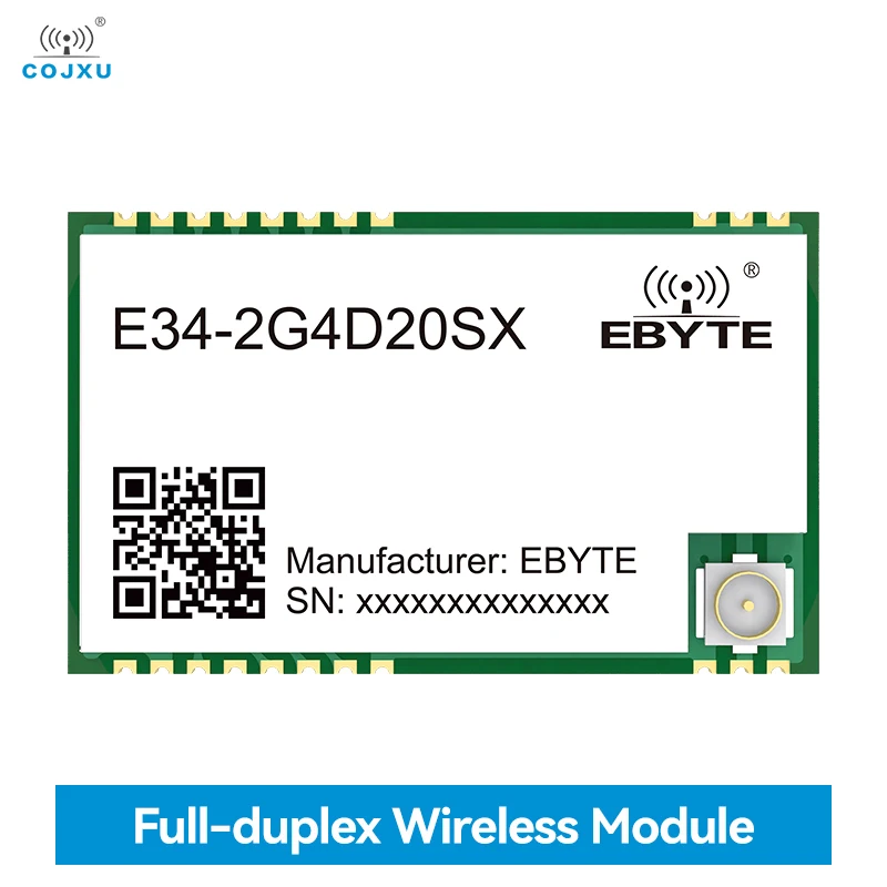 2.4G High Speed Low Latency Full Duplex Wireless Module COJXU E34-2G4D20SX 20dBm  IPEX Interface UART Data Transfer Module