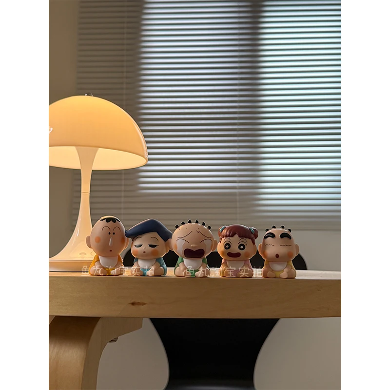 تلوين شينشان صندوق أعمى اللعب ضوء الليل لطيف نيني كازاما دمية نموذج اللعب جمع الحلي هدايا الاطفال