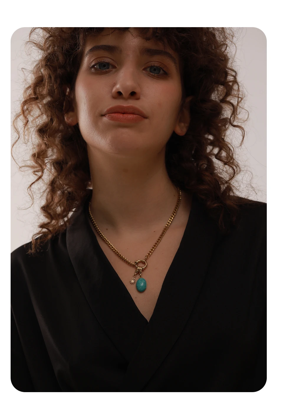 Yhpup Edelstahl Blauer Naturstein Sternkette Kragen Halskette Wasserdichter Schmuck Zarter Charm Collier für Frauen – Detail 1