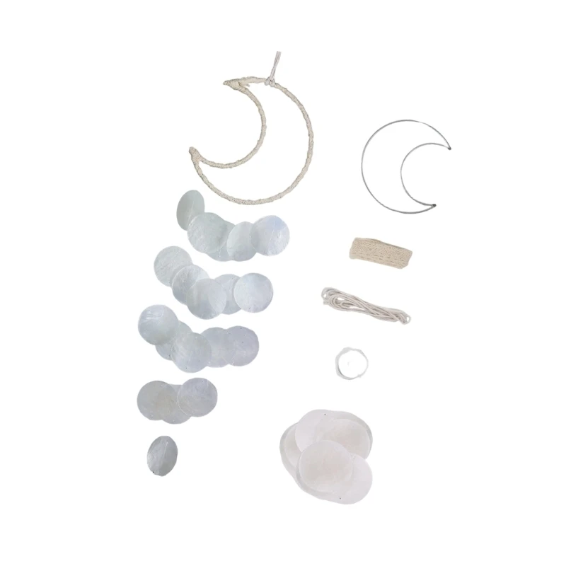  Handmade Shell Hanging Wind Chimes Craft Set for Home Decors and Gift Making