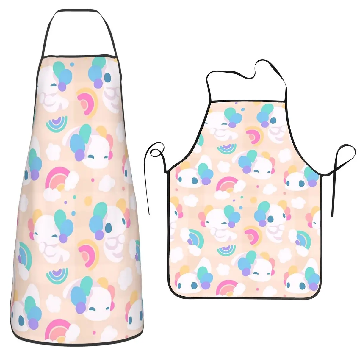 Pride The Lotls Rainbow Axolotls By Evy Benita Apron Chef Cooking Tablier Bib Kitchen Cleaning Pinafore for Women Men Gardening