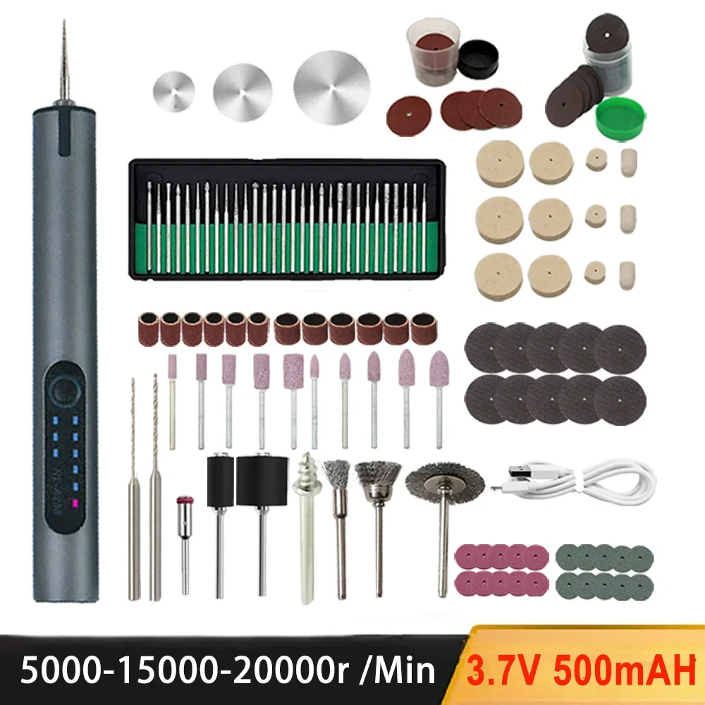 

Mini Grinder Wireless Drill USB Cordless Micro Rotary Tool Kit Woodworking Engraving Pen DIY For Engraver Jewelry Metal Glass