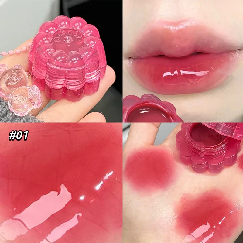 QIBEST Moisturizing Lip Glaze Multi-Color Moisten Shine Lip Plumper Makeup Hydrating Liquid Lipstick Cheek Face Blush Cream