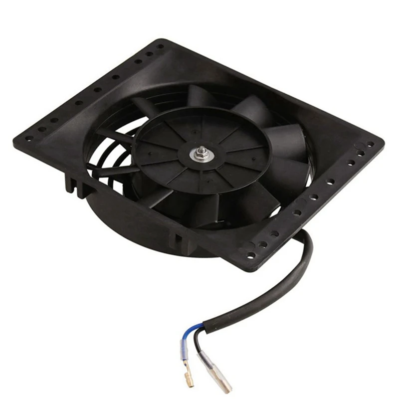 2X 6 Inch Slim 650CFM Radiator Cooling Fans Universal Slim Pull Push 12V 80W Direct Replacement Fan With Mount Kit