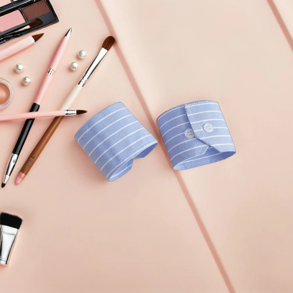 Set di Colletto e Polsini Staccabili a Righe per Uomo e Donna, Finta Camicia, Mezza Blusa per Ufficio e Feste