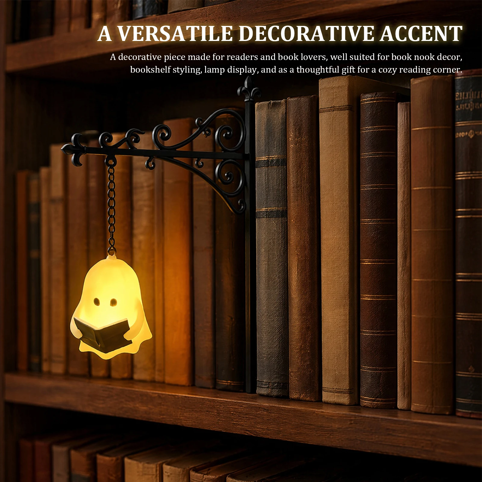 Magic Library Lantern Multifunctional Decorative Bookshelf Lighting Warm LED Nightlight for Studious Home Room Ornament