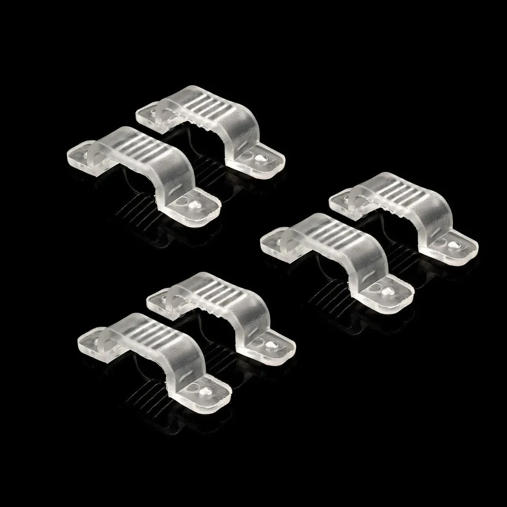 

5-100pcs Flexible Ribbon Led Strip Lights Buckle Waterproof Plastic Fixing Clip for 8x16mm Neon Silicone Tube Lamps Holder 220V