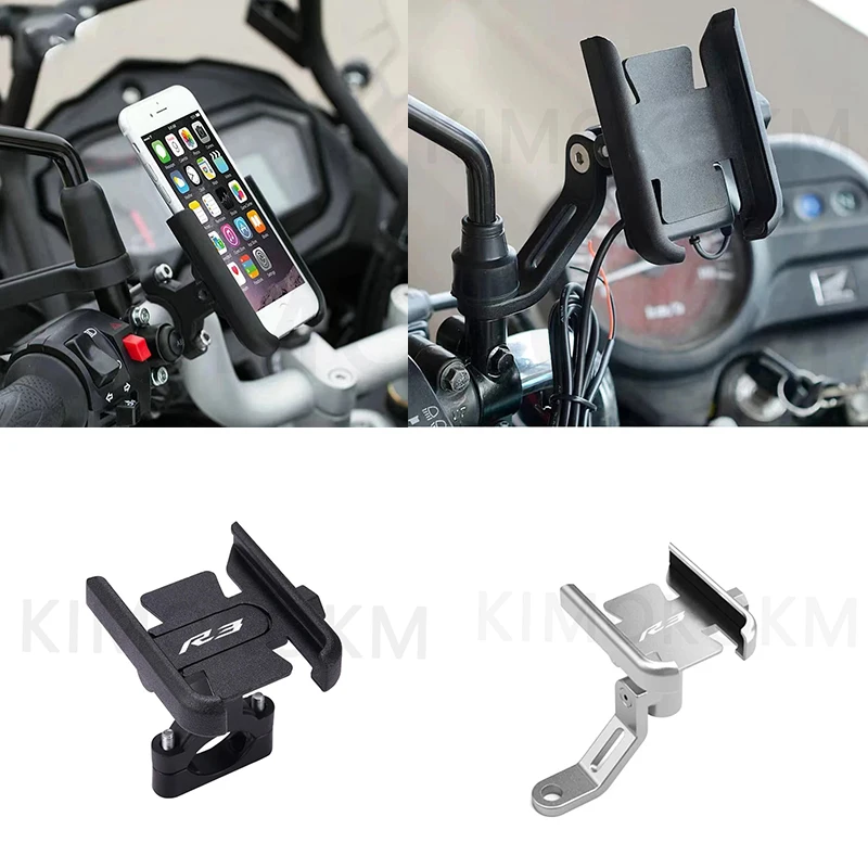 

Для yamaha YZFR3 YZF-R3 YZF R3 2015-2023 2022 2021 2020 аксессуары на руль мотоцикла держатель мобильного телефона GPS подставка кронштейн