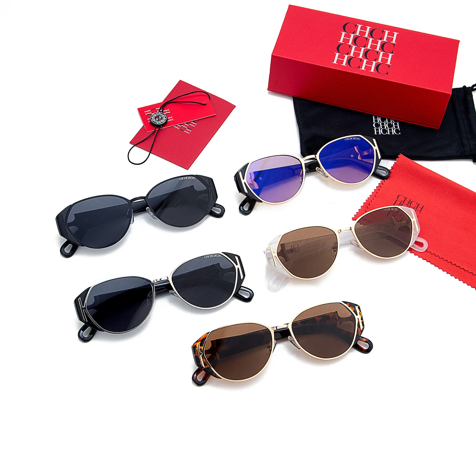 

CHHC 2026 Cat Eye Sunglasses for Women, Narrow Frame UV400 Protection, Y2K Retro Vintage, Viral Instagrammable Shades