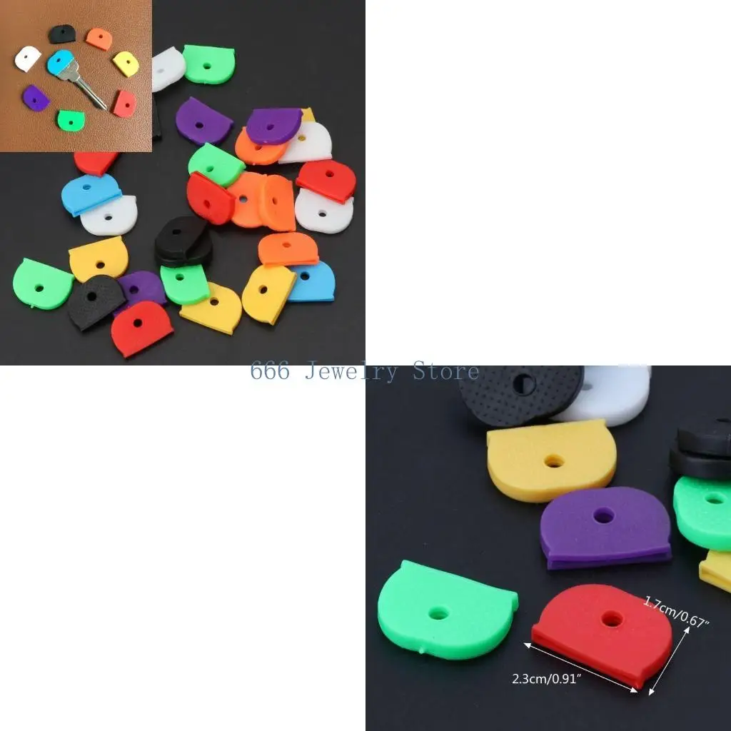 F2TD Portable for Key Caps 32 Pieces/Set for Key Identifier Tag Covers Tags Label ID Silicone Coding Multi-color for Key Cove