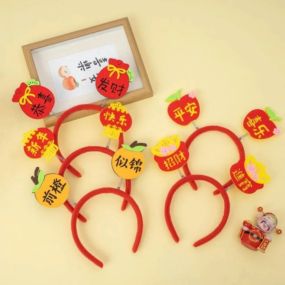 

Cloth 2026 Happy New Year Headband Blessings Creative Blessings Words Headwear Colorful New Year Decorative Christmas Headpiece