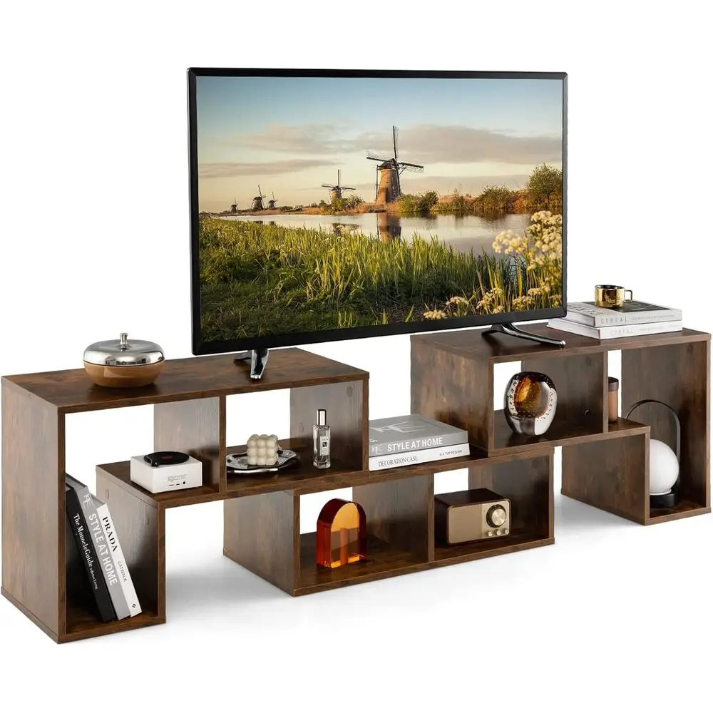 3 Pieces ole TV Stand, ree-Combination Entertainment Center or 50 55 60 65 Inch TV, Minimalist ern Media Stand, DIY Open Storage