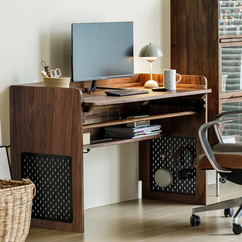 Black walnut lifting desk, integrated student study, bedroom, home