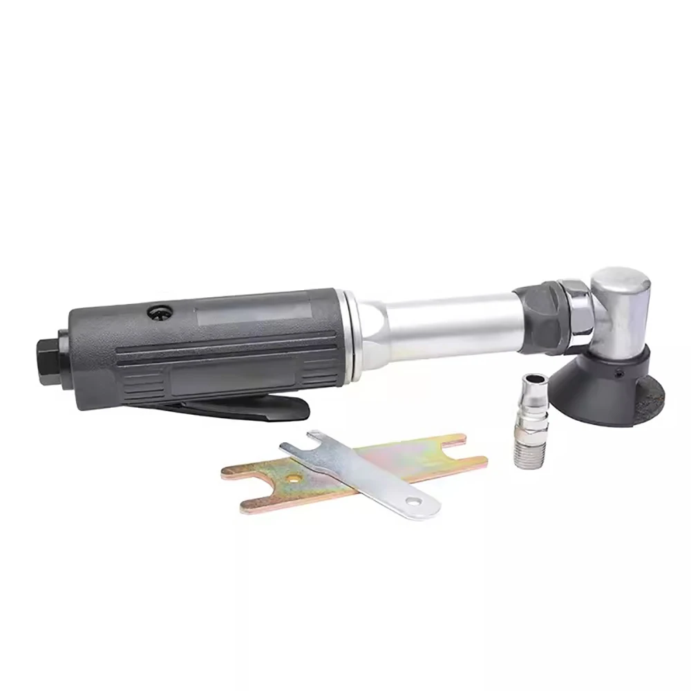 

Pneumatic Extended Elbow Angle Grinder L-type Air Sander Polisher 50MM Sanding and Polishing Machine 18000RPM Spindle Thread M10