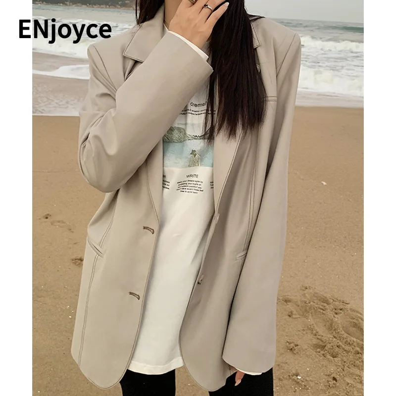 

Modern Versatile Design Suit Blazer for Women Korean Fashion Casual Long Sleeve Loose Suits Ladies Workwear Jacket Spring Fall