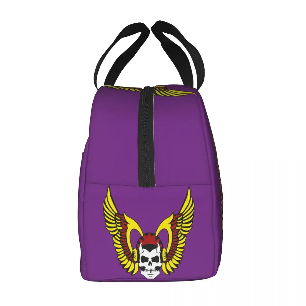 Custom Hell HAMC Angel Thermal Insulated Lunch Bag Women Motorcycle Club Resuable  Tote for Outdoor Picnic Storage Food Box