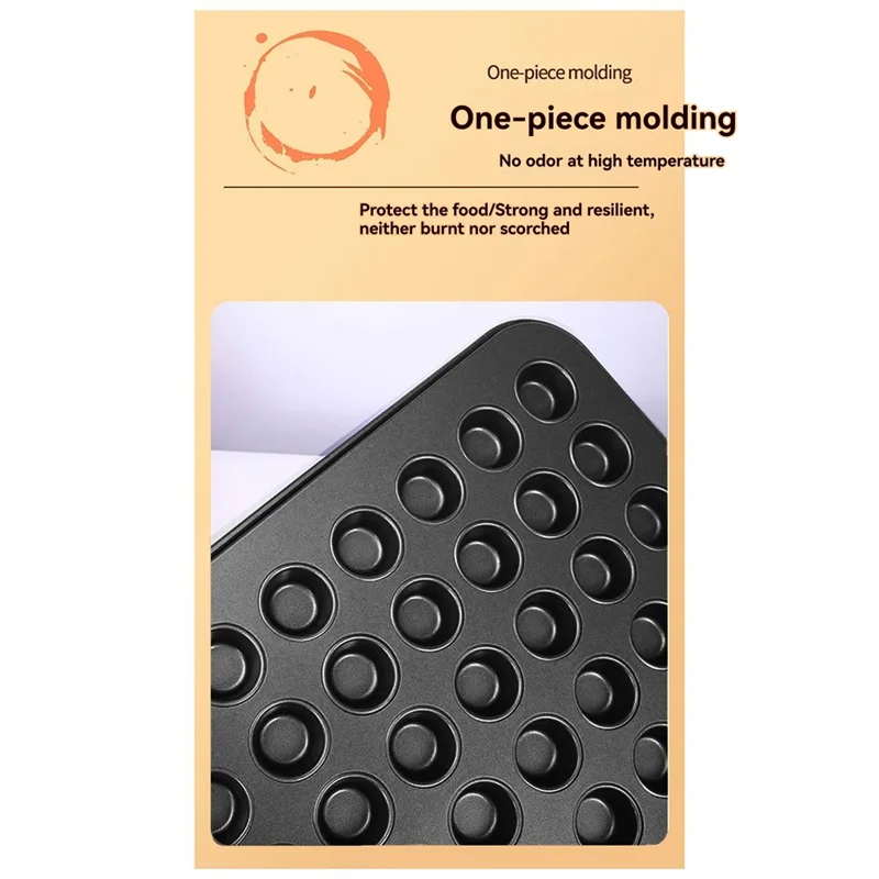 Premium 25-Cup Non-Stick Round Cake Pan Tray For Mini Muffins Bakeware Essentials