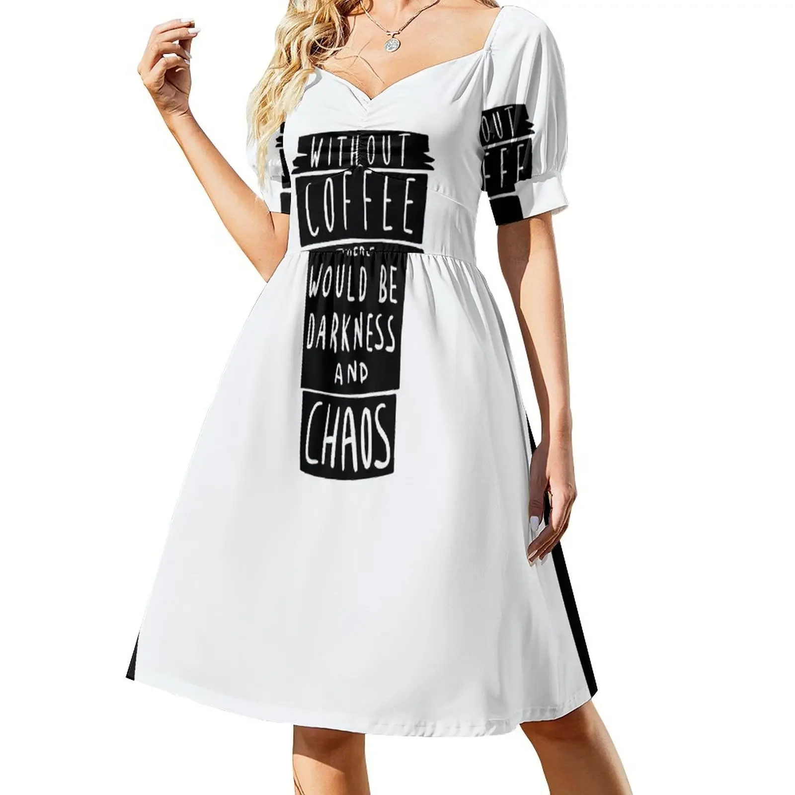 Without coffee, there would be darkness and confusion Sleeveless Dress Summer skirt Women's summer dresses Dress