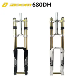 ZOOM Fork 680DH Downhill MTB Mountain Bike fork Suspension Damping Bicycle fork Black White Gold Golden