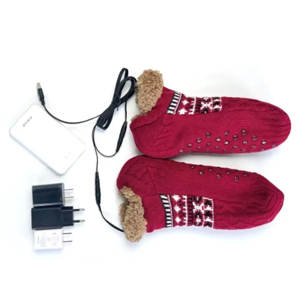 

Winter Warm USB Heated Socks Fast Heating Soft Feet Warmer Thermal Electric Warm Socks Outdoor Sports