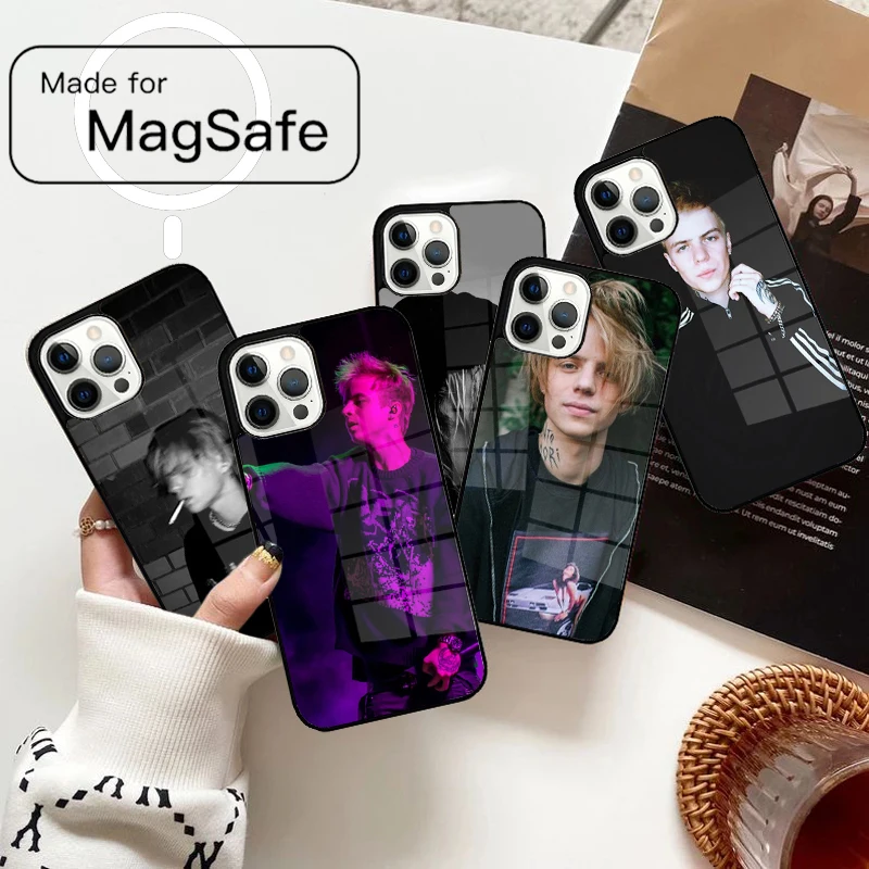 ロシアのラッパー「ファラオ」のソフトマグネット式iPhoneケース（iPhone 17 Air、16e、12、13、14、15 Pro Max対応、MagSafeワイヤレス充電対応）