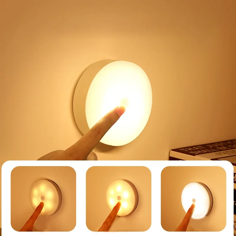 

Rechargeable LED Touch Nightlight: Magnetic Lamp For Bedroom Nightstand Kitchen Cabinet Wardrobe Lamp Staircase Closet Light