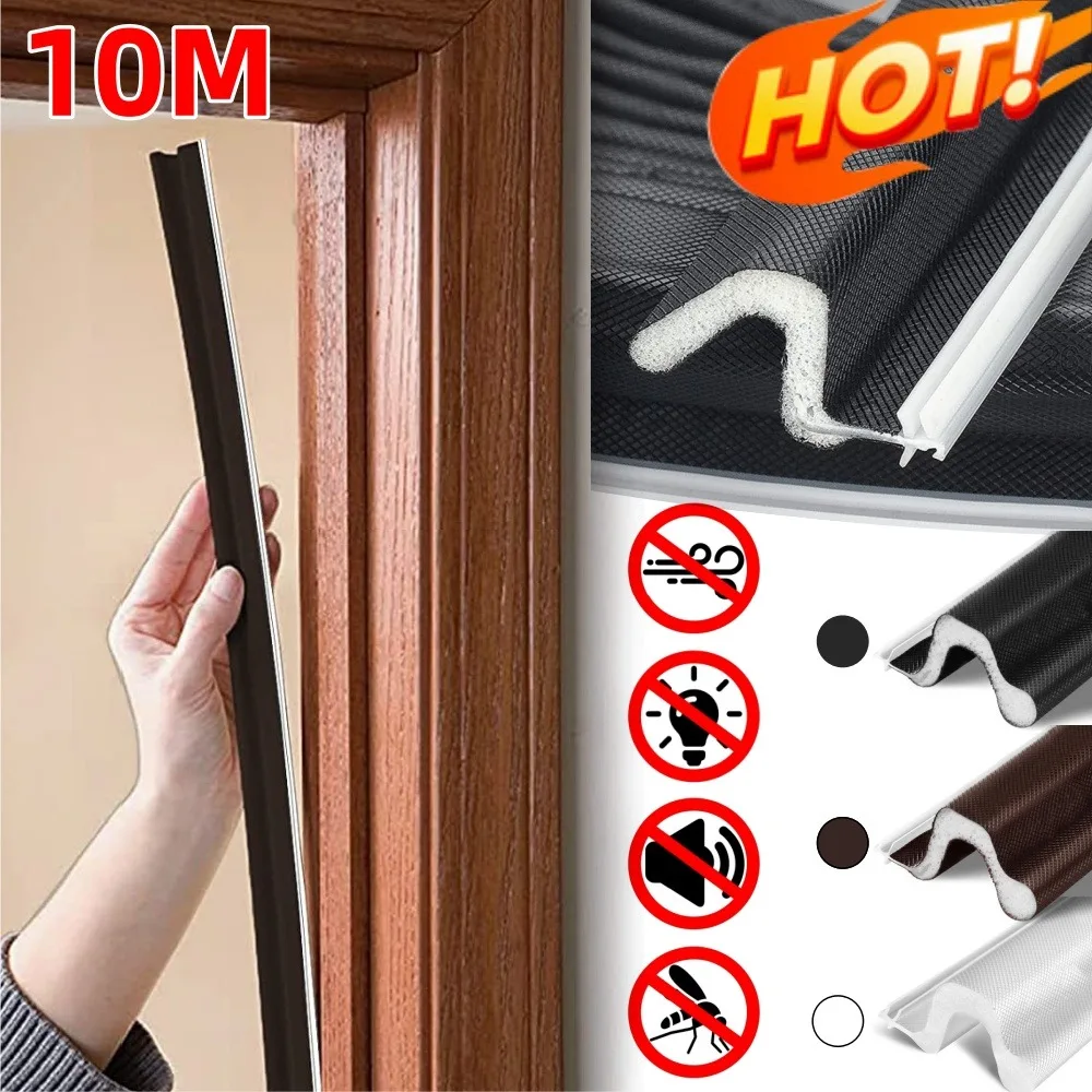10-2M Door Sealing Strip V-shaped Slot PU Coated Sound Insulation Sealing Strip Acoustic Foam Anti-collision Gap Filler Strip