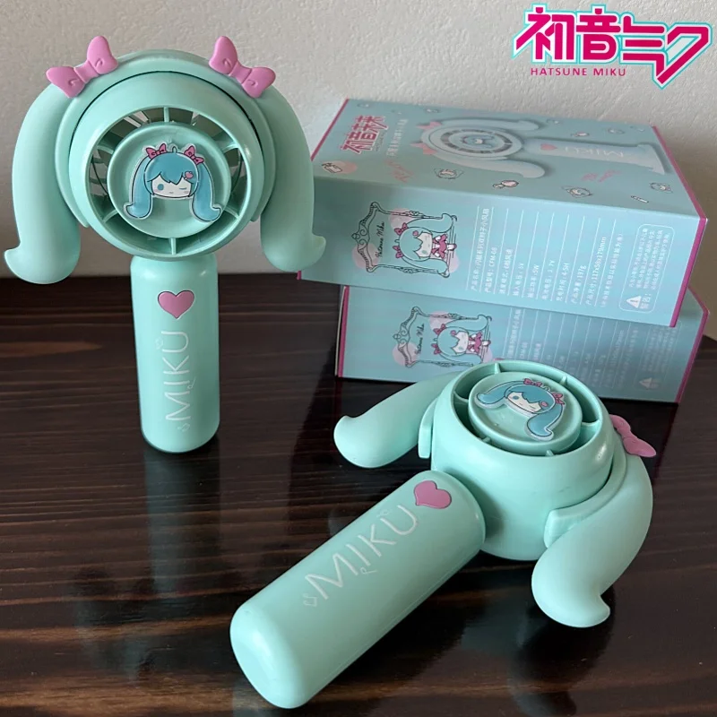 

Hatsune Miku Mini Handheld Fan Cooling Fans For Home Office Travel Outdoor And Camping Dropship Small Fan Gift Toy