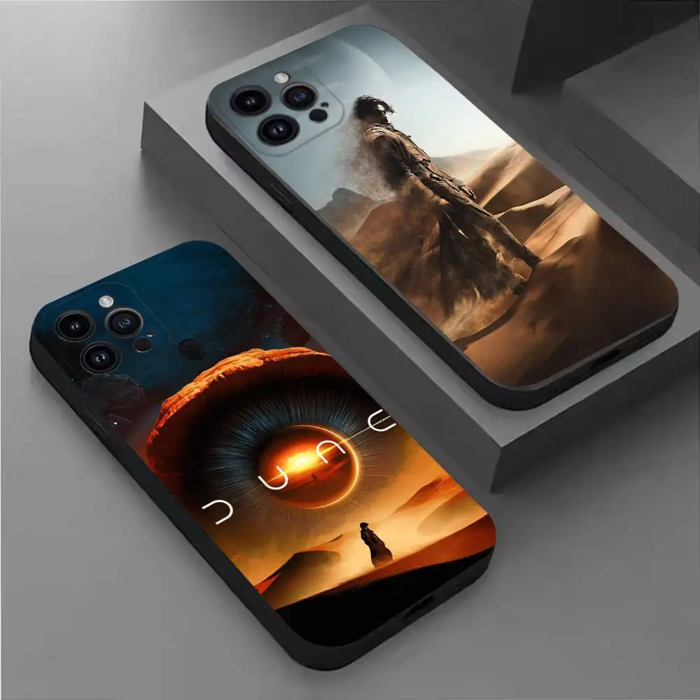 

M-Movie D-Dune Phone Case For iPhone 16,15,14,13,12,11 Plus,Pro Max,XS,X,XR,SE,Mini,8,7,Soft Silicone Black Cover