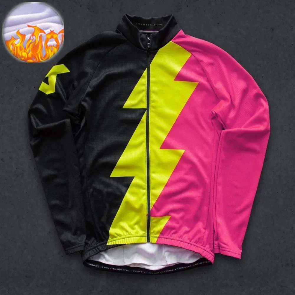 

Зимняя термофлисовая одежда с длинными рукавами для велоспорта, мужская уличная одежда для верховой езды MTB Ropa Ciclismo, одежда для гоночного велосипеда, профессиональная командная одежда