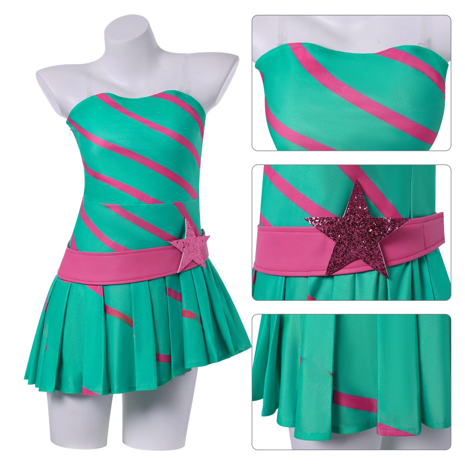 

New Magic Fairy Cross-Border Costume Halloween Styrene Cosplay Anime Performance Clothing Polyester Material Stage Performance