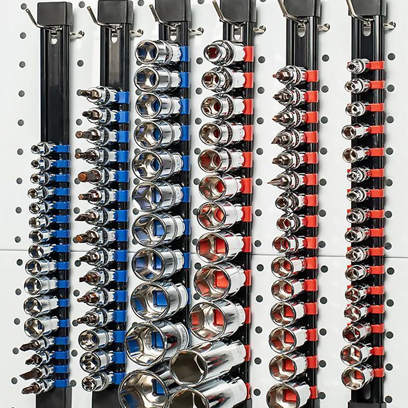 S/M/L 360 °   دوران مآخذ دوارة المنظم البلاستيك العالمي قابل للتعديل المقبس حامل قصاصة جدار وجع رفوف السكك الحديدية أدوات إصلاح