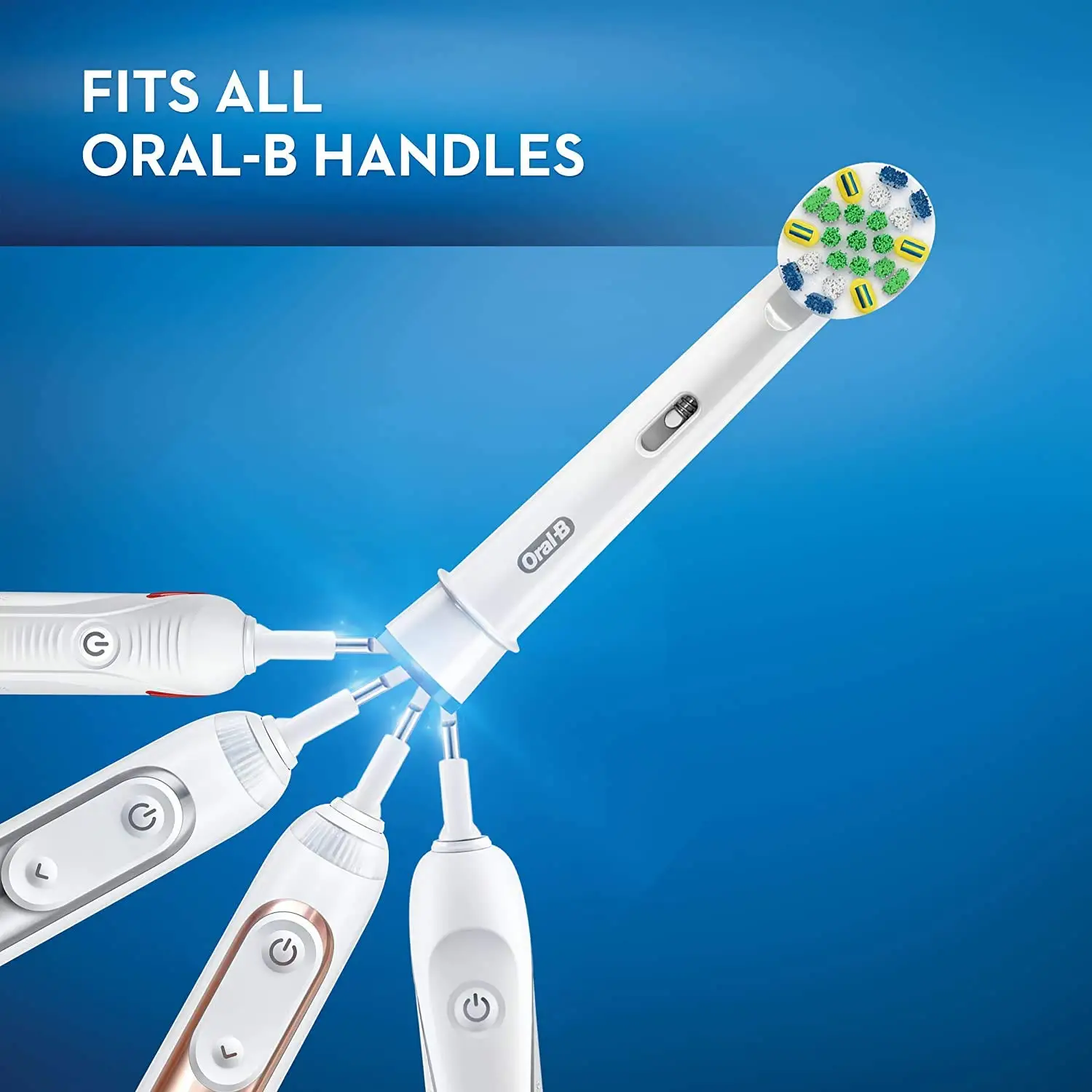 Oral B-substituível Tooth Brush Heads para escova de dentes elétrica, Flossaction, branqueamento, limpar os dentes, cerdas macias, recargas para