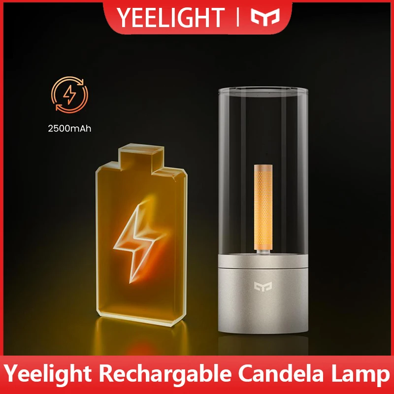 Yeelight Rechargeable Candle Light LED Night Light Ambience Light Stepless Dimming Bedroom Light Smart Portable Decorative Light