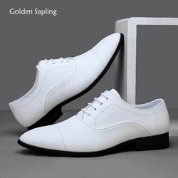 Golden Sapling Men's Formal Shoes Fashion White Oxfords Elegant Wedding Shoe for Men Casual Business Flats Leisure Dress Loafers