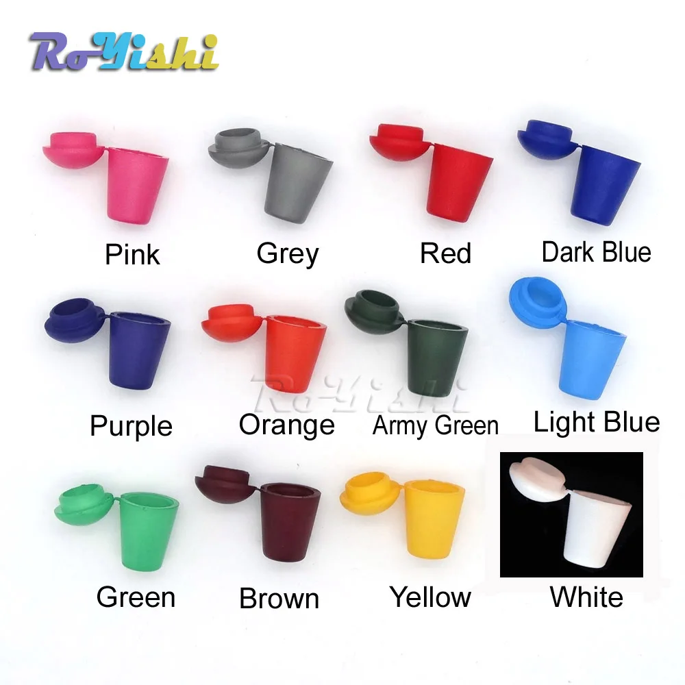 1000pcs/pack Colorful Cord Ends Bell Stopper With Lid Lock Plastic Toggle Clip For Paracord Clothes Bag Sports Wear Shoe