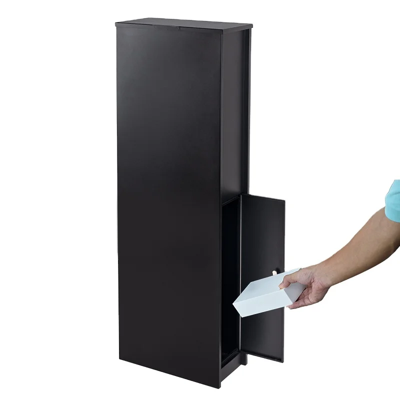 Outdoor Mailbox Free Standing Apartment Express Delivery Opening Upside Letter Box
