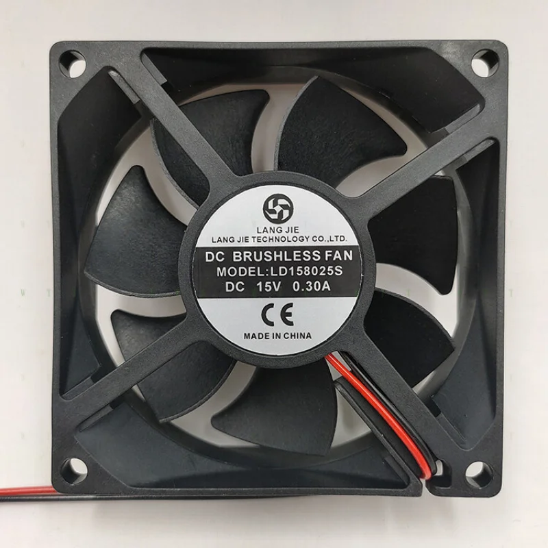 H  1 pcs LANG JIE LD158025S 15V 0.3A 8cm X7-250 small electric welding machine fan.