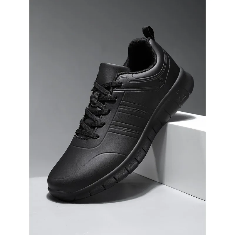 Chef Shoes Four Season Soft-Sole Anti-Slip Oil-Proof Waterproof Portable Kitchen Work Shoes Fashion Plus Size Casual Men's Shoes