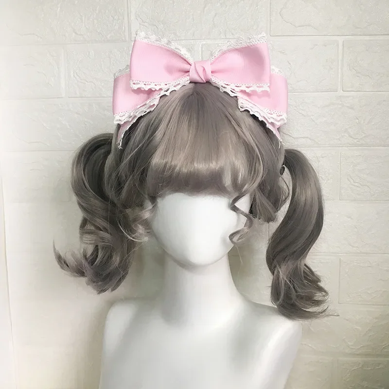 Große Schleife Kopfbedeckung Schwarz Haarschmuck Persönlichkeit Einfache Lolita Haarspange Damen Niedliche Haarspangen Blau Lolita Accessoires Mädchen – Detail 5