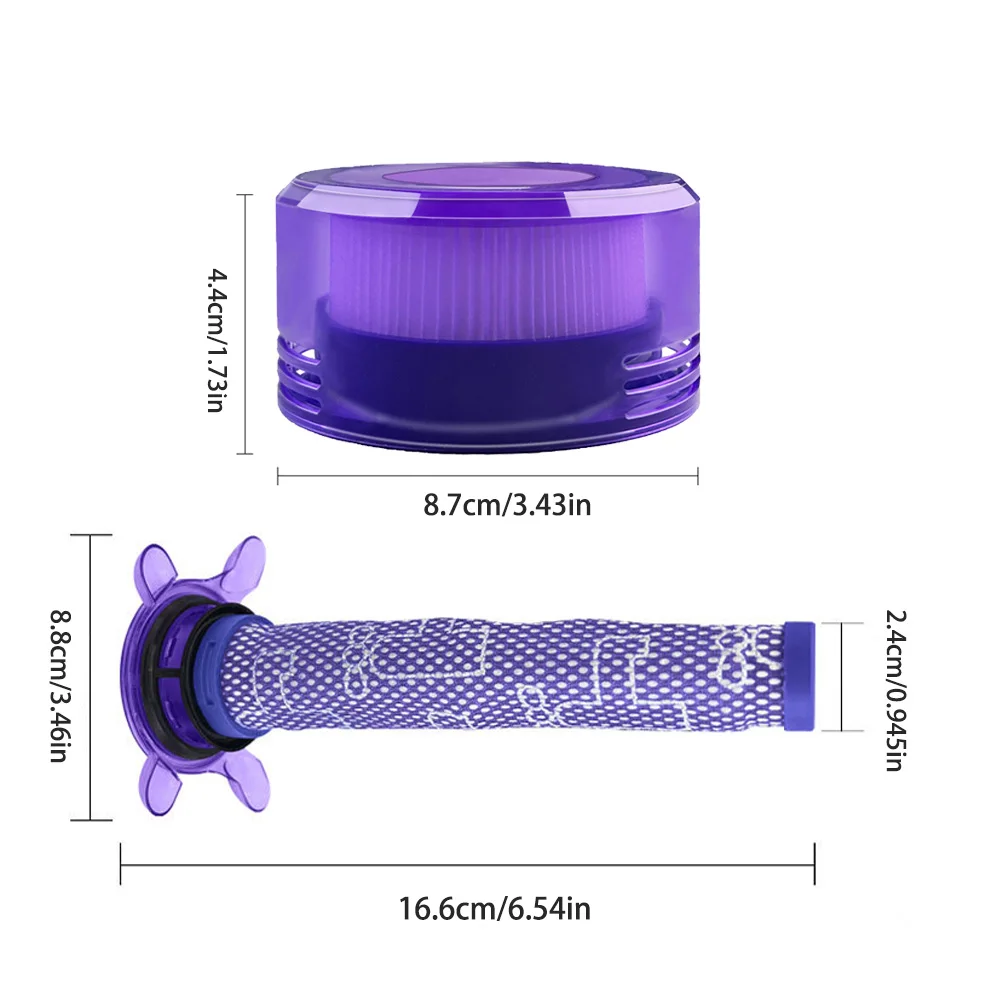 Upgraded V8 Filter for Dyson V8 FOCUS Mattress SV25 SV37 Handheld Vacuum Cleaner, Replacement Pre Post Filter Part No. 965661-05