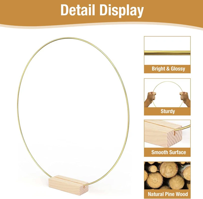 10 قطعة جارلاند المعادن الأزهار هوب الجدول سطح المكتب ديكور الحديد حلقة الزفاف المركزية حامل بطاقة الخشب إكليل ديكور المنزل حفلة ديكو