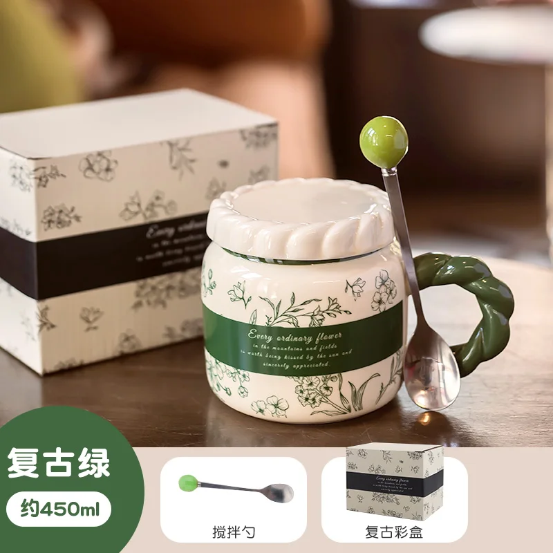 Vintage keramische mokken Niche Design koffiemokken Home Couples Cup voor vrouwen verjaardagscadeau