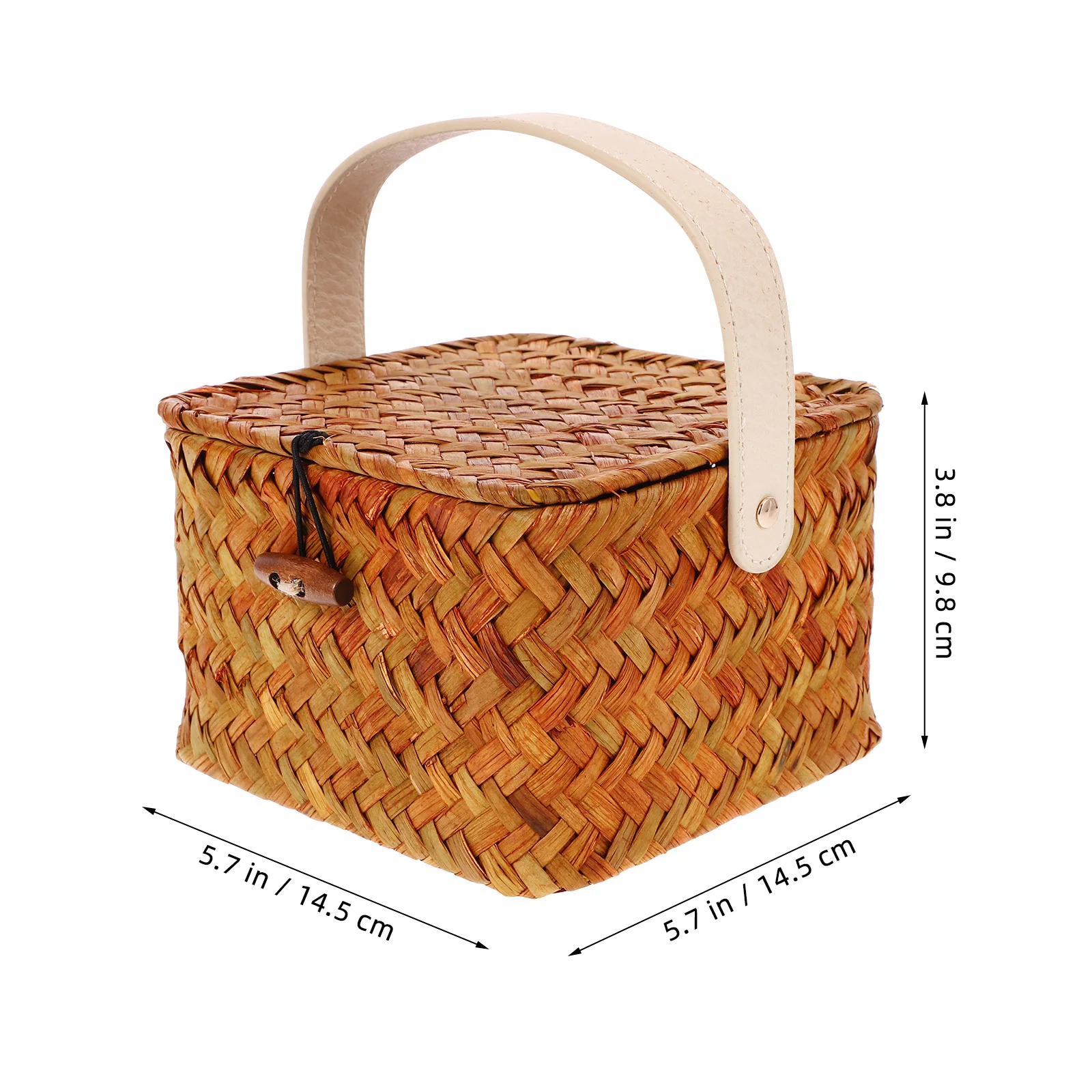 

Rustic Wicker Basket Woven Storage Organizer Bin for Home Office Kitchen Sundry Storage Container Wicker Organizer Basket