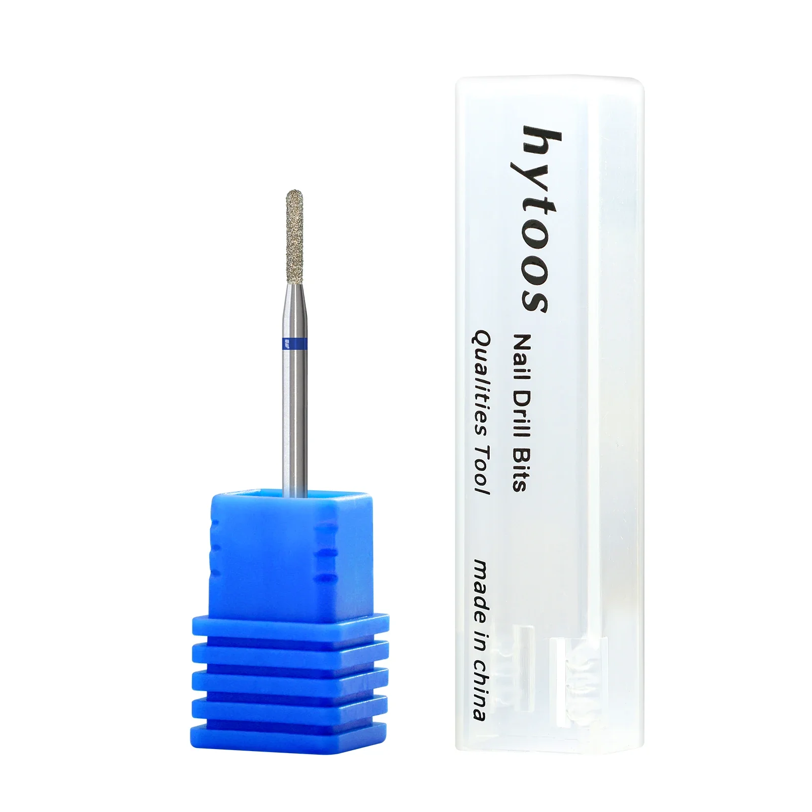 HYTOOS Small Round Barrel Diamond Drill Bits 3/32'' Cuticle Cleaner Under Nail Dead Skin Remover Safety Manicure Pedicure