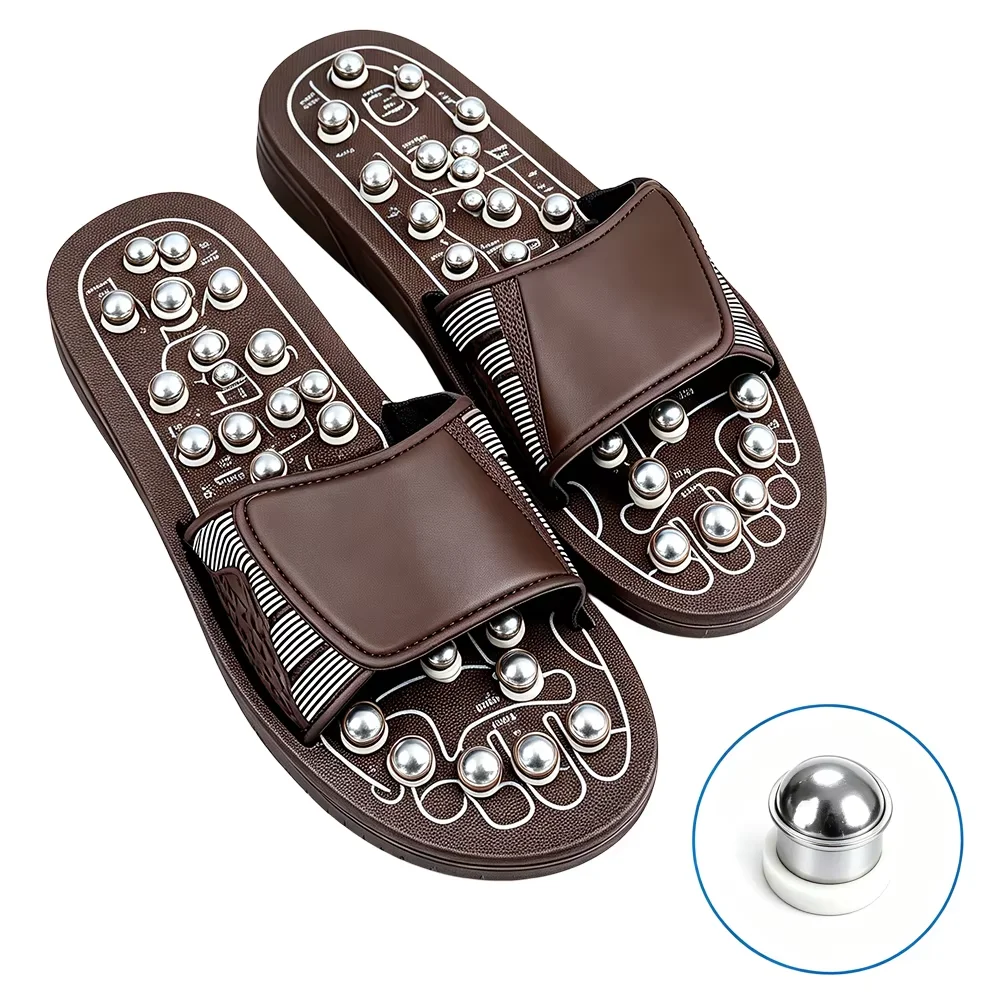Terahertz Stone Slippers Reflexology Acupoint Massage Magnetic Care Foot Massage Slippers Non Slip Reflexology Circulation