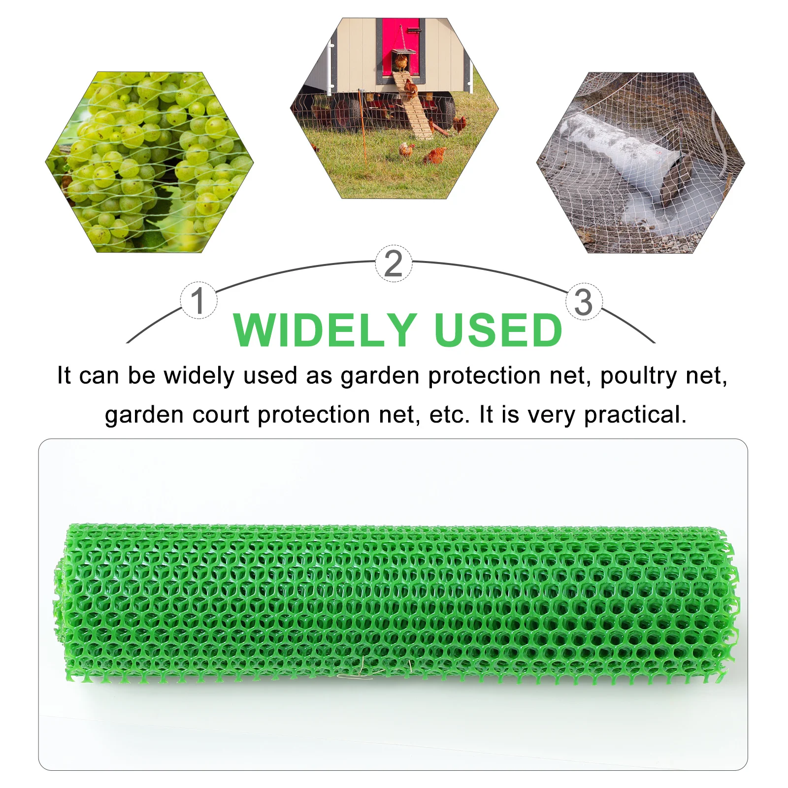 

1 Roll Plastic Mesh Garden Fence Hexagonal Netting For Outdoor Protection Poultry Net Landscape Fencing Privacy Screen