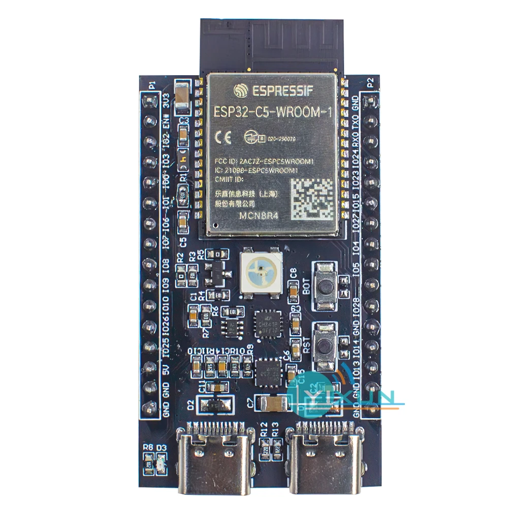 

Макетная плата ESP32-C5-DevKitC-1 с двухдиапазонным модулем WiFi6 ESP32-C5-WROOM-1