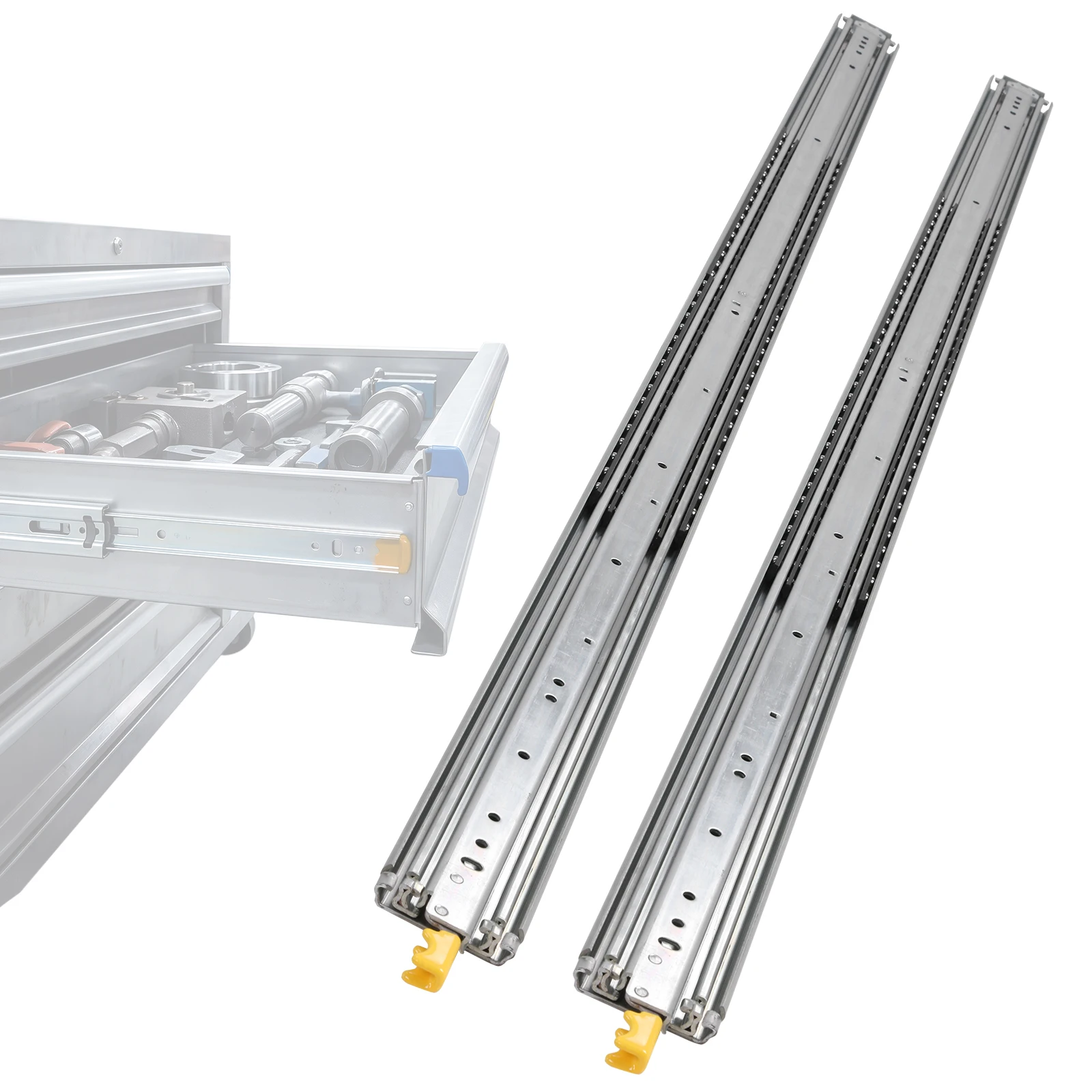 

Пара боковых направляющих для выдвижных ящиков, 76 мм, с замком, бесшумные, нагрузка до 500 фунтов, для автодомов, уличных кухонь, кемперов, DIY