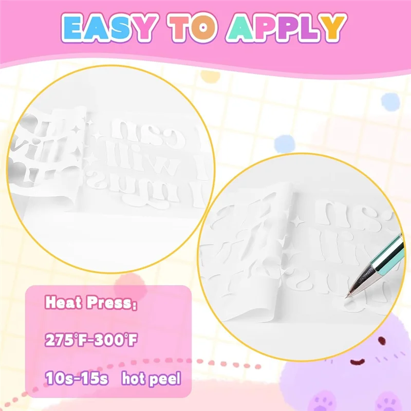 Warmteoverdracht vinylbundel - 12 x 12 inch opstrijkbaar vinyl voor T-shirt, HTV vinyl compatibel met warmtepers ambachtelijke snijders